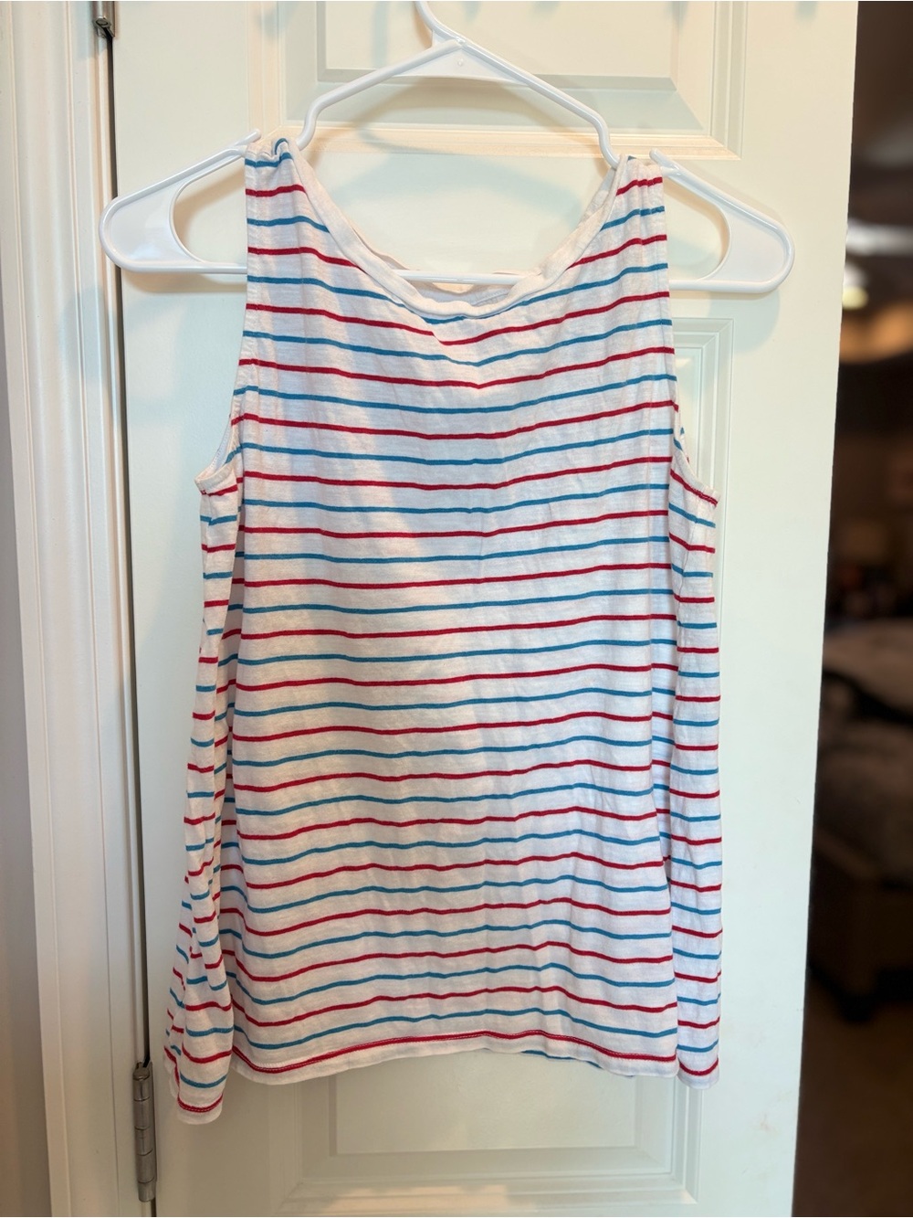 LOFT Red White and Blue Stripes Tank Top